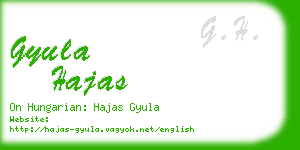 gyula hajas business card